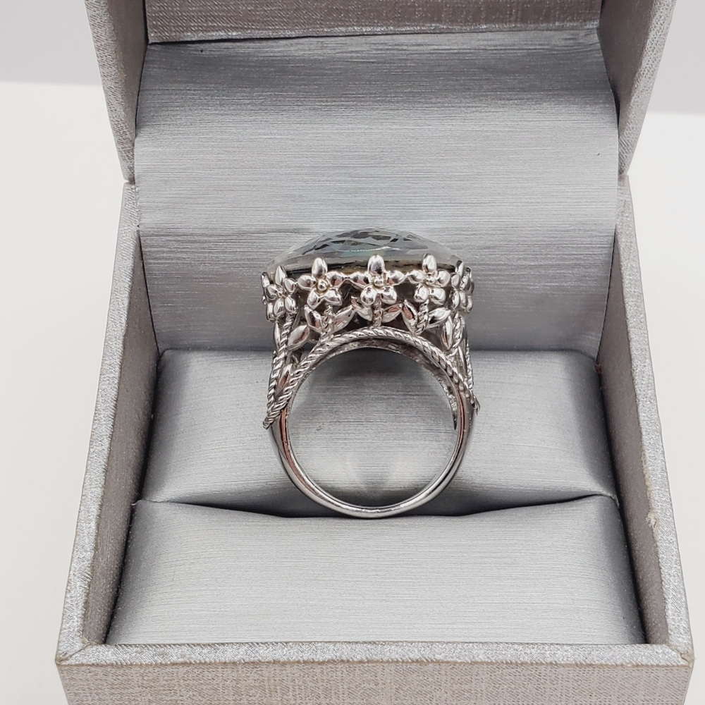Silver Abalone Shell Ring - Picture 4 of 11